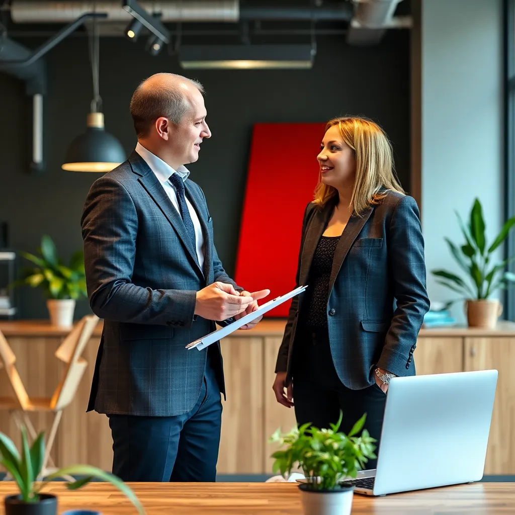 Een business consultant geeft advies aan een startende ondernemer in Nederland
