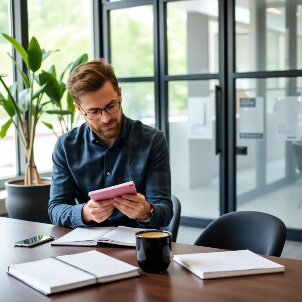 Nederlandse ondernemer maakt aantekeningen tijdens een coaching sessie
