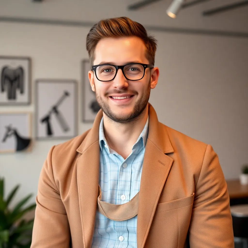 Portret van Martijn de Vries, oprichter van een duurzaam modebedrijf